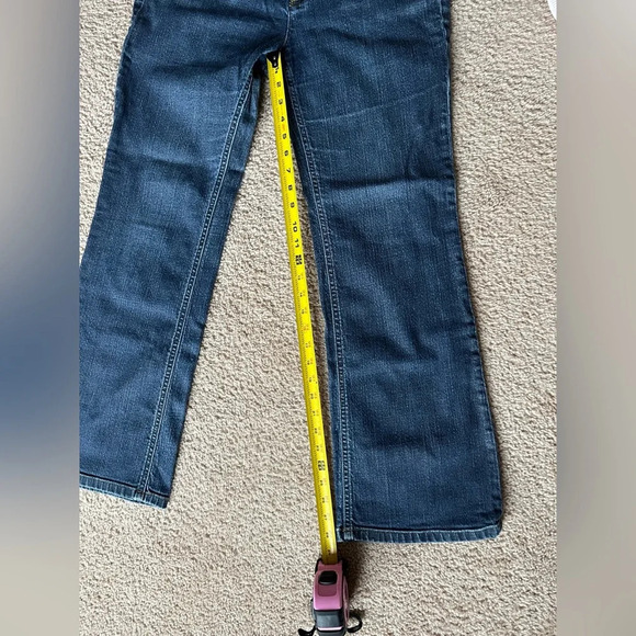 Ann Taylor Dark Wash Boot Cut Denim Jeans | Modern Fit Lindsay Waist | Size 10 - Picture 6 of 7